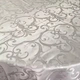 Factory Direct Selling White Polyester Spun Jacquard Table Cloths for Hotel